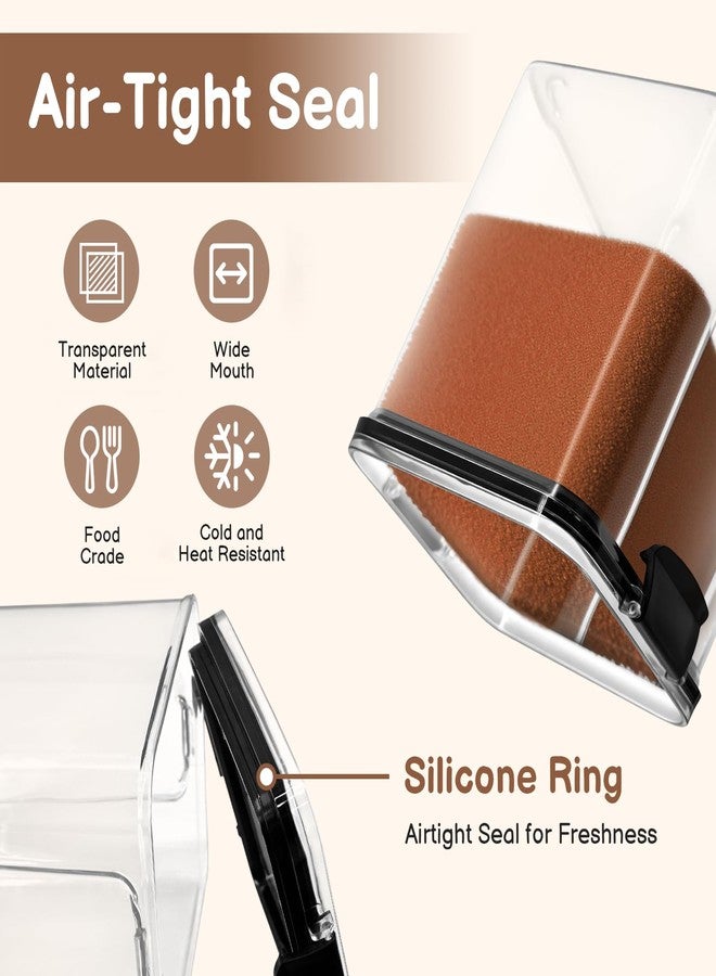 EQUNROY Airtight Brown Sugar Container 950ml (2-Pack) Clear Storage Jars with 2 Brown Sugar Keeper, 20ml & 30ml Measuring Scoops - Stackable Kitchen Canister for Baking, Salt, Snacks - Image 3